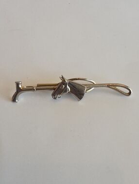 Vintage Stratton "Imitation" Gold Plated Horse Equestrian Tie Clip -England